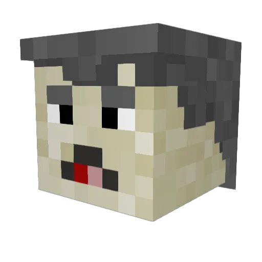 Barekas Minecraft avatar head, 3D render