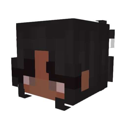 BarelyAbi Minecraft avatar head, 3D render