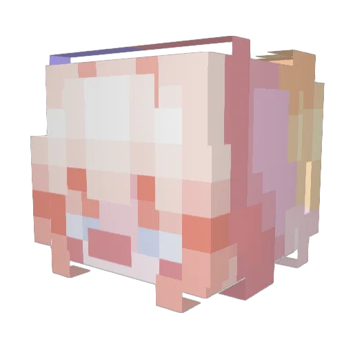 BarelyBeryl Minecraft avatar head, 3D render