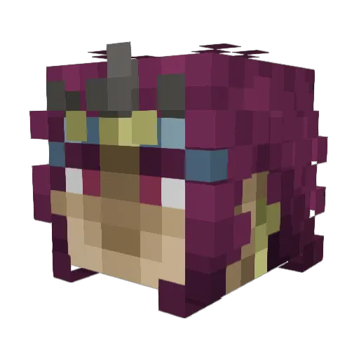 Barely_Thinking Minecraft avatar head, 3D render