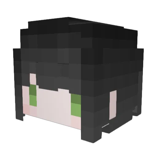 Barely_tea Minecraft avatar head, 3D render