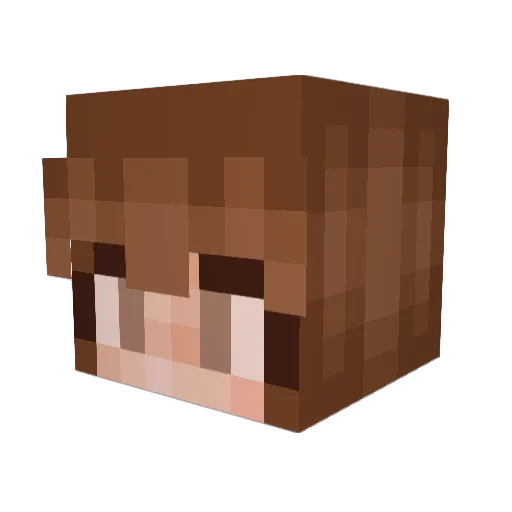 Bareski Minecraft avatar head, 3D render