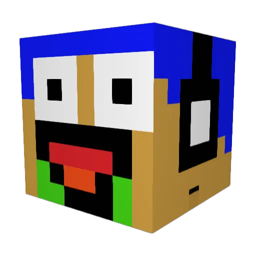 Barfmaster28 Minecraft avatar head, 3D render