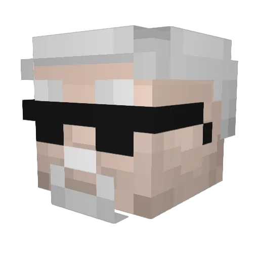 BargainBucket Minecraft avatar head, 3D render