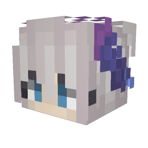 Barghum Minecraft avatar head, 3D render