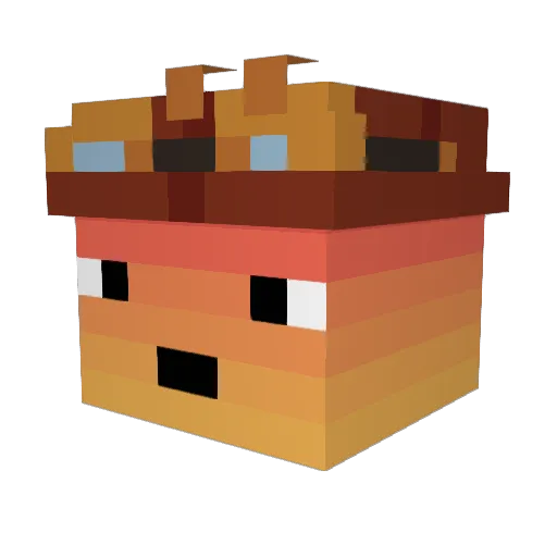 Bargo42 Minecraft avatar head, 3D render
