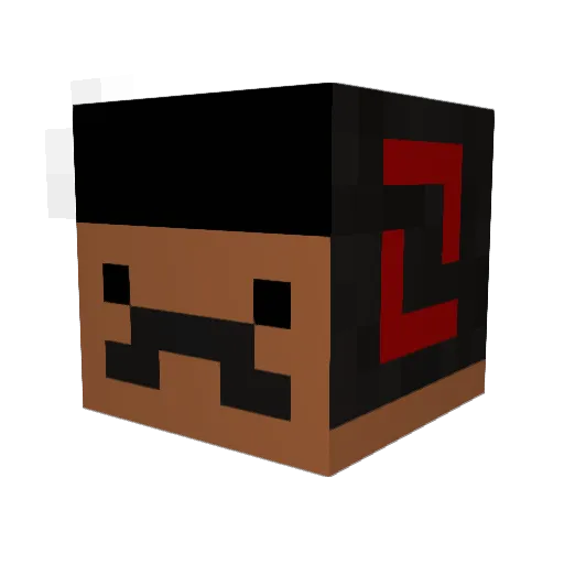 BarhatOk Minecraft avatar head, 3D render