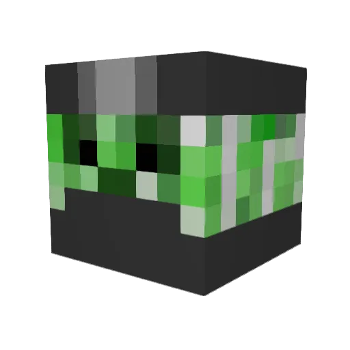Barhite Minecraft avatar head, 3D render
