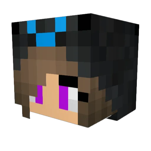 BarinetteDoll Minecraft avatar head, 3D render