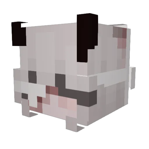 Baristka Minecraft avatar head, 3D render