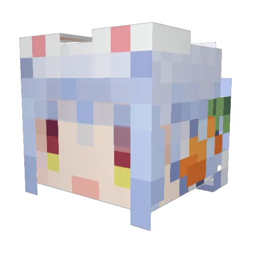 Barki827 Minecraft avatar head, 3D render