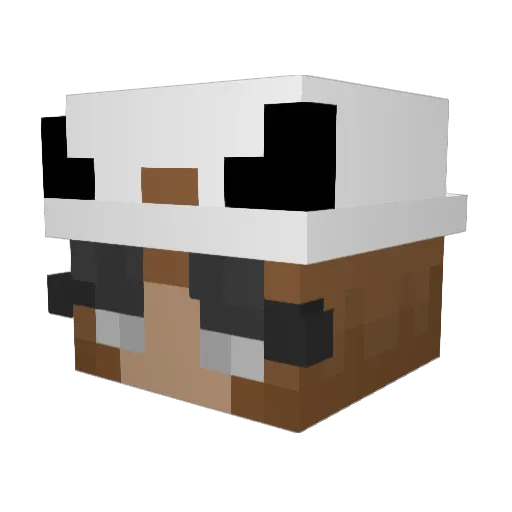 BarkingKittens Minecraft avatar head, 3D render