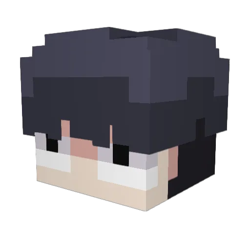 BarkingMark Minecraft avatar head, 3D render