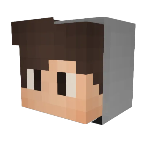 BarknKartus Minecraft avatar head, 3D render