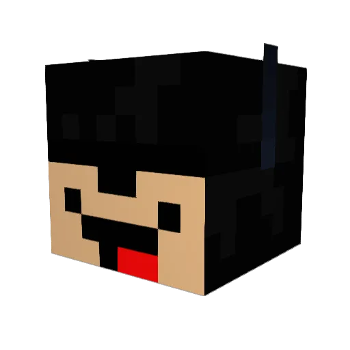Barknobyte Minecraft avatar head, 3D render