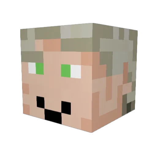 Barkos Minecraft avatar head, 3D render