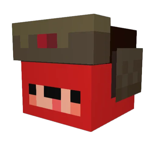 Barkpipik Minecraft avatar head, 3D render