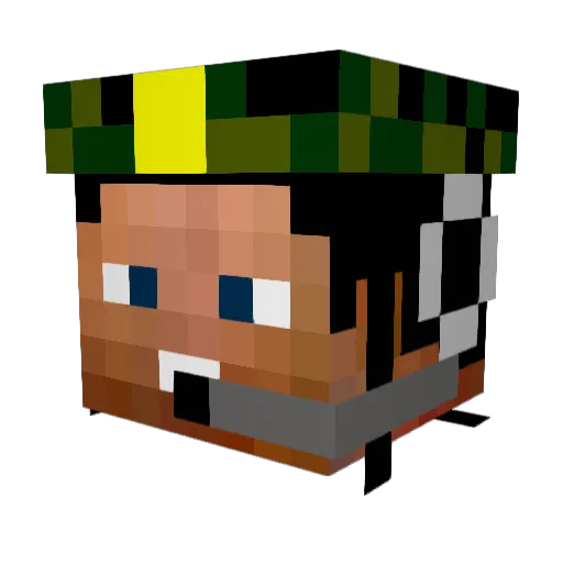 Barkuhn Minecraft avatar head, 3D render