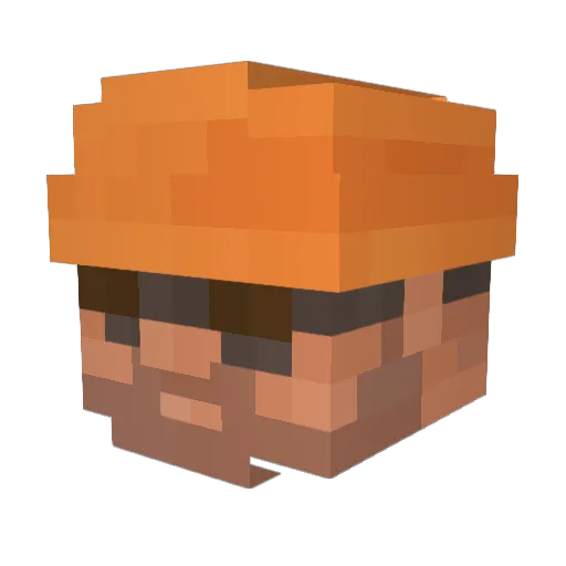 Barky34 Minecraft avatar head, 3D render