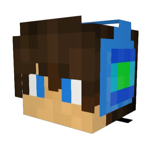 Barley_Blocks Minecraft avatar head, 3D render