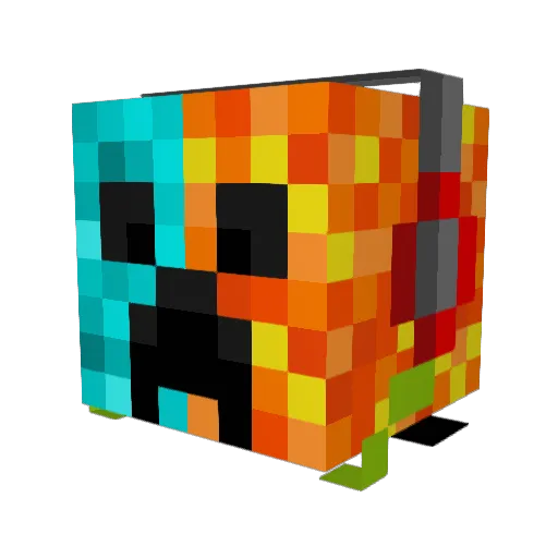 Barll Minecraft avatar head, 3D render