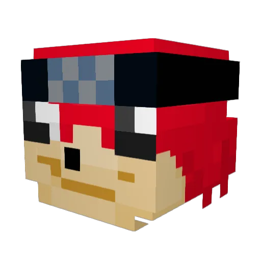 BarlowDK Minecraft avatar head, 3D render