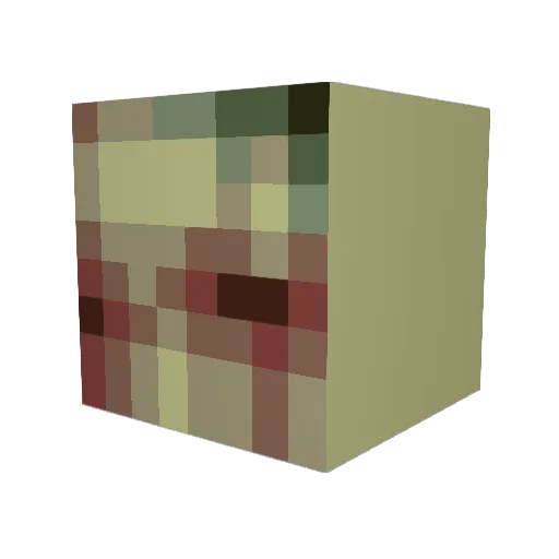 Barmaleiko Minecraft avatar head, 3D render
