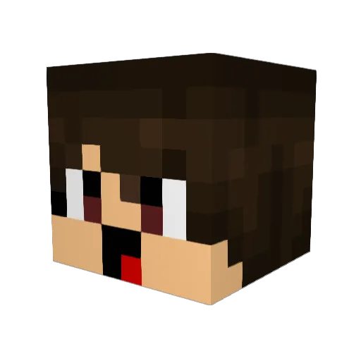 BarmyCZ Minecraft avatar head, 3D render