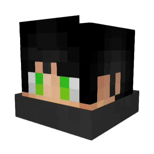 BarnacleZ Minecraft avatar head, 3D render