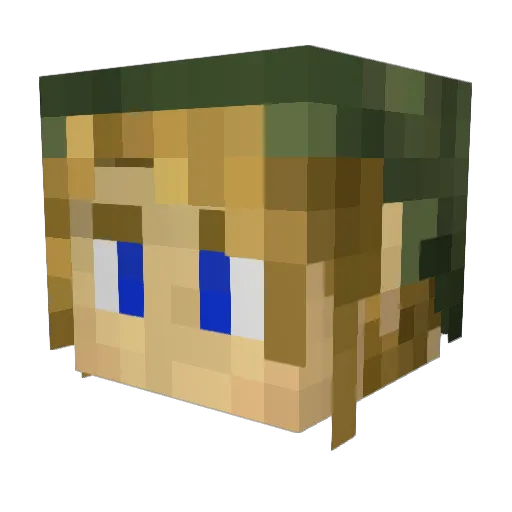Barnaclezz Minecraft avatar head, 3D render