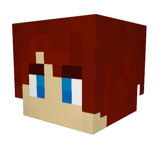 Barnall Minecraft avatar head, 3D render