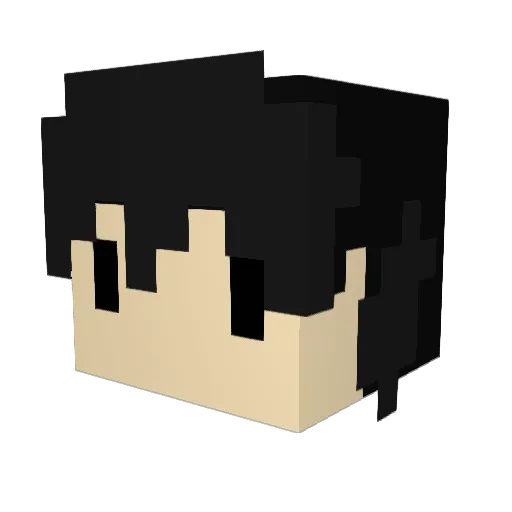 BarnarB Minecraft avatar head, 3D render