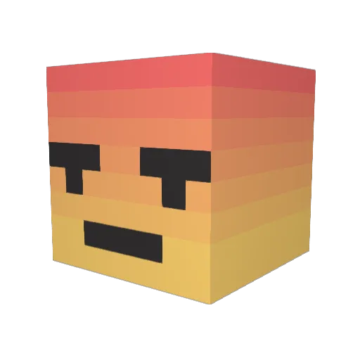 Barndan Minecraft avatar head, 3D render