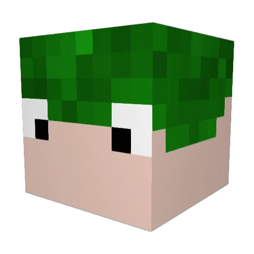 Barney124 Minecraft avatar head, 3D render