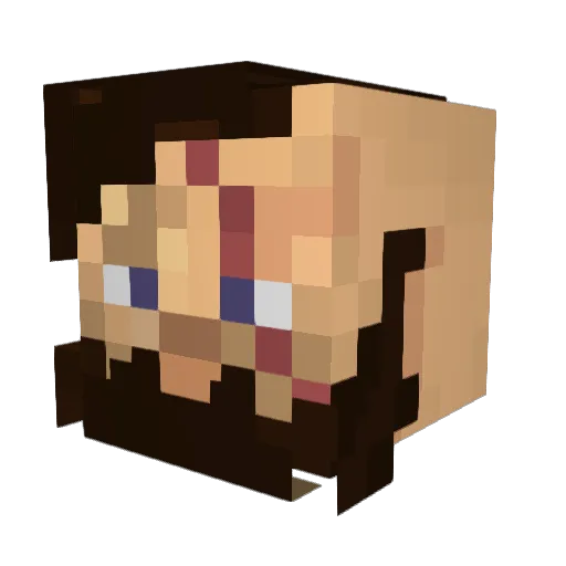 Barnstokk Minecraft avatar head, 3D render