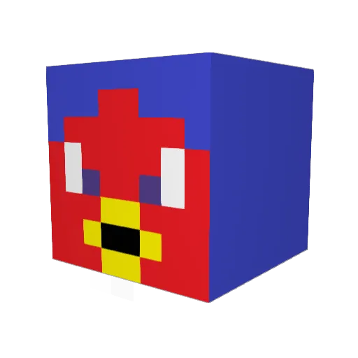 Barnswallow Minecraft avatar head, 3D render