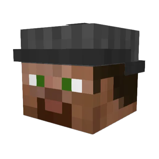 BarnyTwinB Minecraft avatar head, 3D render