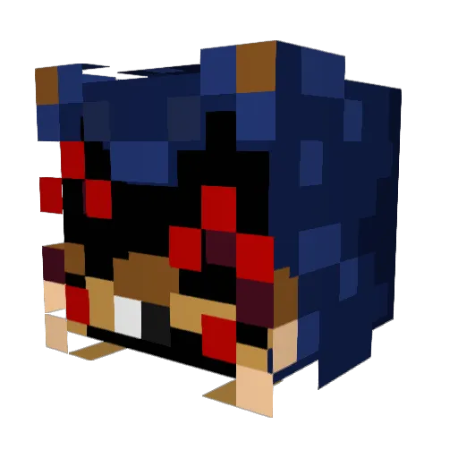 Barnyardd Minecraft avatar head, 3D render