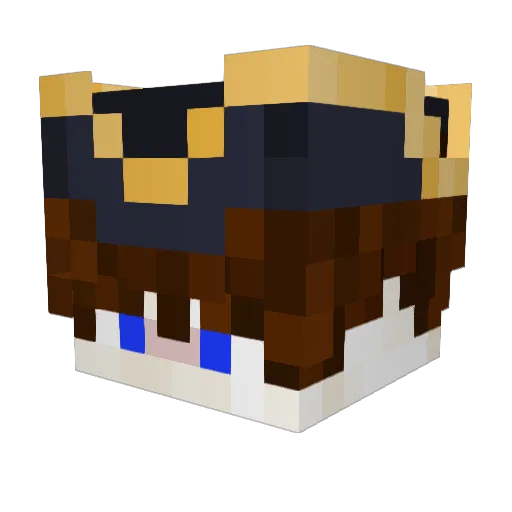 BaronBer Minecraft avatar head, 3D render