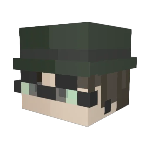 BaronVanLogic Minecraft avatar head, 3D render
