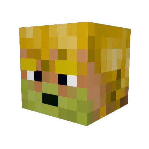 BaronVonBrack Minecraft avatar head, 3D render