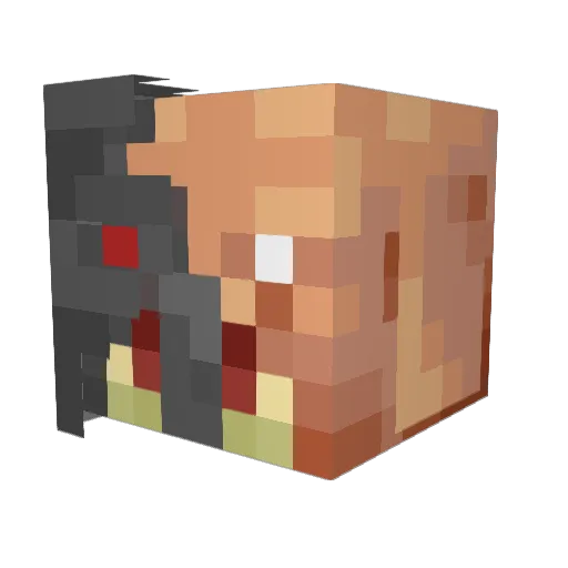 BaronVonDark Minecraft avatar head, 3D render