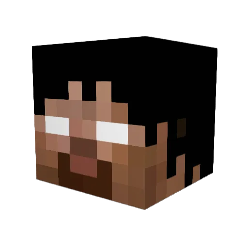 BaronWhite Minecraft avatar head, 3D render