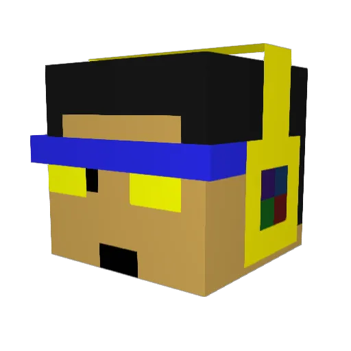 BaroqueDesert Minecraft avatar head, 3D render