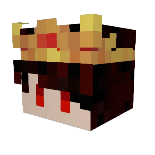 BarrBar Minecraft avatar head, 3D render