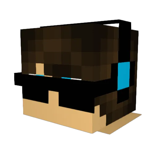 Barra74 Minecraft avatar head, 3D render