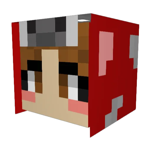 BarracksWitch Minecraft avatar head, 3D render