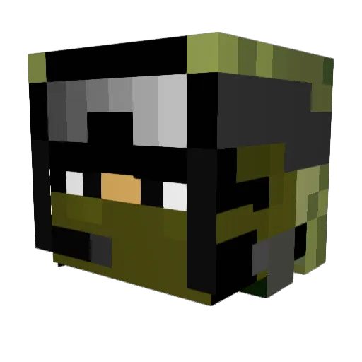 Barrak16 Minecraft avatar head, 3D render