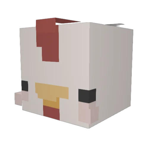 Barramundi Minecraft avatar head, 3D render