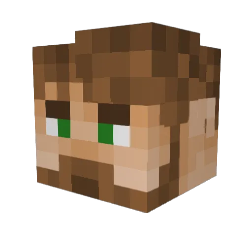 BarrelFodder Minecraft avatar head, 3D render